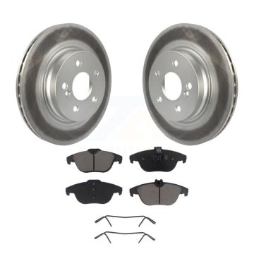 Rear Coated Disc Brake Rotor & Ceramic Pad Kit For Mercedes-Benz C300 C350 E350 C250 E550 KGC-101712