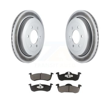Rear Coated Brake Rotor & Ceramic Pad Kit For 2007-2017 Ford Expedition Lincoln Navigator KGC-101716