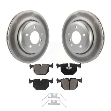 Rear Coated Disc Brake Rotors And Ceramic Pads Kit For BMW 330Ci 330i 330xi KGC-101717