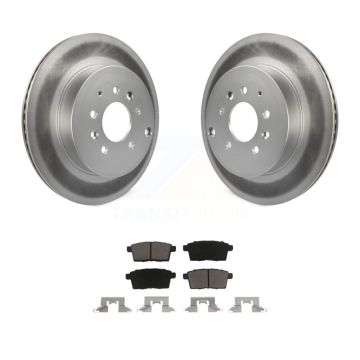 Rear Coated Disc Brake Rotors And Ceramic Pads Kit For 2007-2015 Mazda CX-9 KGC-101723