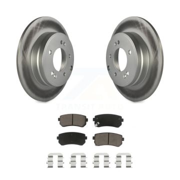 Rear Coated Disc Brake Rotors And Ceramic Pads Kit For Hyundai Tucson Sonata Kia Cadenza KGC-101726