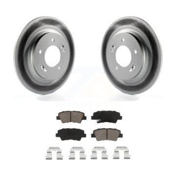 Rear Coat Disc Brake Rotors Ceramic Pad Kit For Kia Optima Hyundai Sonata Soul EV Cadenza KGC-101727