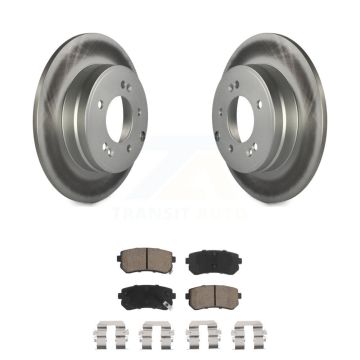 Rear Coated Disc Brake Rotors And Ceramic Pads Kit For Hyundai Sonata Kia Optima KGC-101728