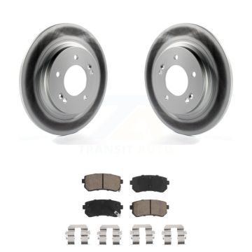 Rear Coated Brake Rotor & Ceramic Pad Kit For 2016 Kia Optima With Electric Parking KGC-101731