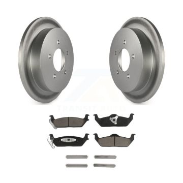 Rear Coated Disc Brake Rotors And Ceramic Pads Kit For Ford F-150 KGC-101738