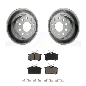 Rear Coat Brake Rotor Ceramic Pad Kit For Volkswagen Jetta Beetle Golf SportWagen Audi A3 KGC-101747