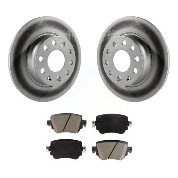 Rear Coat Brake Rotors Ceramic Pad Kit For Volkswagen Golf SportWagen Passat GTI Alltrack KGC-101754
