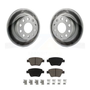 Rear Coated Disc Brake Rotors And Ceramic Pads Kit For Volkswagen Jetta Eos Audi A3 GTI KGC-101755