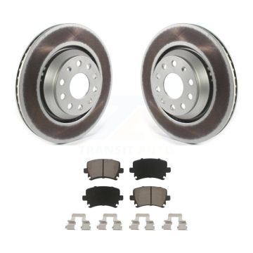 Rear Coated Disc Brake Rotors And Ceramic Pad Kit For Volkswagen GTI Passat CC Golf R R32 KGC-101759