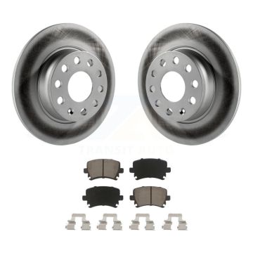 Rear Coated Disc Brake Rotors And Ceramic Pads Kit For Volkswagen GTI Eos Audi A3 Quattro KGC-101760