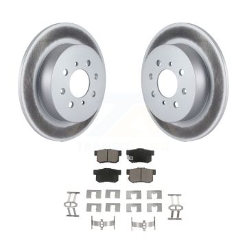 Rear Coated Disc Brake Rotors And Ceramic Pads Kit For Honda Civic Acura EL KGC-101765
