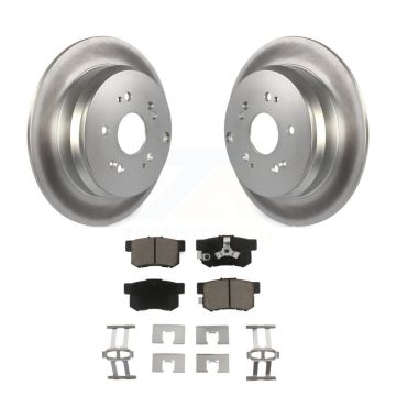Rear Coated Disc Brake Rotors And Ceramic Pads Kit For Honda CR-V Acura RDX KGC-101774