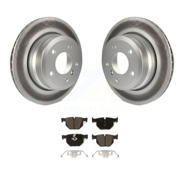 Rear Coated Brake Rotors Ceramic Pad Kit For BMW 530xi 528i xDrive 535i 535xi 528xi 525xi KGC-101777