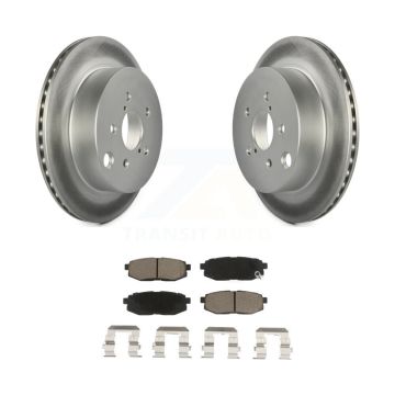 Rear Coated Disc Brake Rotors And Ceramic Pads Kit For 2014-2018 Subaru Forester 2.0L KGC-101779