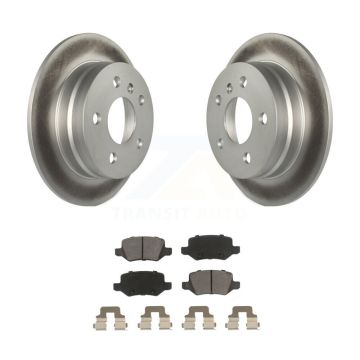 Rear Coated Disc Brake Rotors And Ceramic Pads Kit For 2006-2011 Mercedes-Benz B200 KGC-101795