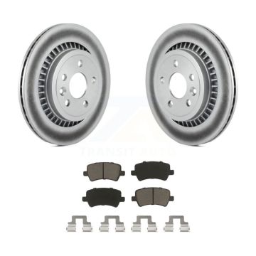 Rear Coated Disc Brake Rotors And Ceramic Pads Kit For 2010-2017 Volvo XC60 KGC-101796