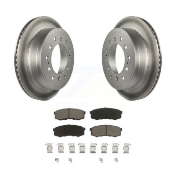 Rear Coated Disc Brake Rotors & Ceramic Pad Kit For Toyota 4Runner Lexus GX460 FJ Cruiser KGC-101805