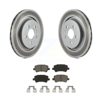 Rear Coated Disc Brake Rotors And Ceramic Pads Kit For Volvo XC70 S60 V60 S80 V70 KGC-101818