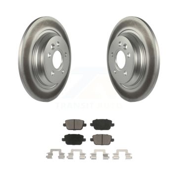 Rear Coat Brake Rotor Ceramic Pad Kit For 08-11 Volvo S80 FWD With Electric Parking KGC-101819