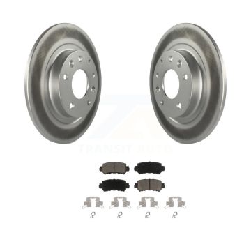 Rear Coated Disc Brake Rotors And Ceramic Pads Kit For 2016-2018 Mazda CX-3 KGC-101820