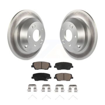 Rear Coated Disc Brake Rotors & Ceramic Pad Kit For Kia Sorento Hyundai Santa Fe Sport XL KGC-101821