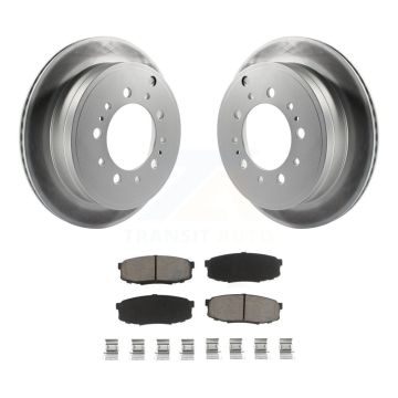 Rear Coat Brake Rotors Ceramic Pad Kit For Toyota Tundra Sequoia Lexus LX570 Land Cruiser KGC-101825