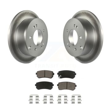 Rear Coated Disc Brake Rotors And Ceramic Pads Kit For Kia Forte Koup Forte5 KGC-101827