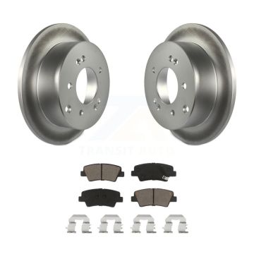 Rear Coated Disc Brake Rotors And Ceramic Pads Kit For 2010-2013 Kia Soul KGC-101828