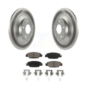 Rear Coated Disc Brake Rotors And Ceramic Pads Kit For 2016-2024 Mazda CX-5 KGC-101829