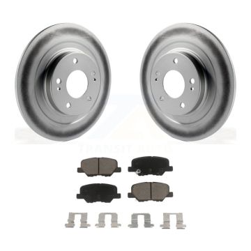 Rear Coated Disc Brake Rotors And Ceramic Pad Kit For Mitsubishi RVR Outlander PHEV Sport KGC-101835