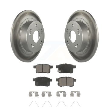 Rear Coated Disc Brake Rotors And Ceramic Pads Kit For Honda Accord Acura TSX KGC-101838