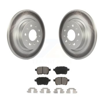 Rear Coated Disc Brake Rotors And Ceramic Pads Kit For 2014-2020 Fiat 500L KGC-101849