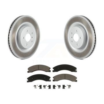 Rear Coated Disc Brake Rotors & Ceramic Pad Kit For 2012-2021 Nissan NV2500 NV3500 NV1500 KGC-101852