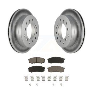 Rear Coated Brake Rotor Ceramic Pad Kit For Toyota 4Runner FJ Cruiser Sequoia Lexus GX470 KGC-101868
