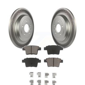 Rear Coated Brake Rotors Ceramic Pad Kit For Ford Five Hundred Freestyle Taurus X Mercury KGC-101874