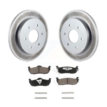 Rear Coated Brake Rotors Ceramic Pad Kit For Nissan TITAN Armada INFINITI QX56 Pathfinder KGC-101877