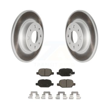 Rear Coated Disc Brake Rotors And Ceramic Pads Kit For Fiat 500 KGC-101881