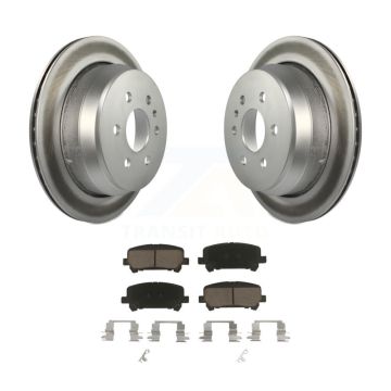 Rear Coated Disc Brake Rotors Ceramic Pad Kit For 2015-2020 Chevrolet Colorado GMC Canyon KGC-101888