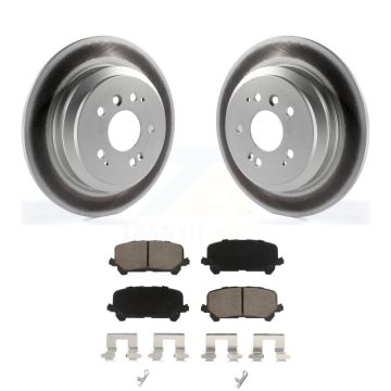 Rear Coated Disc Brake Rotors And Ceramic Pads Kit For Honda Pilot Ridgeline Passport KGC-101889