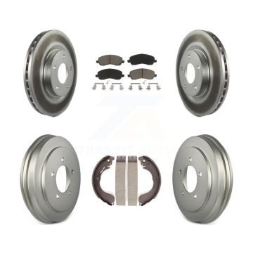 Front Rear Coated Brake Rotor Ceramic Pad Drum Kit For Jeep Patriot Compass Dodge Caliber KGC-101958