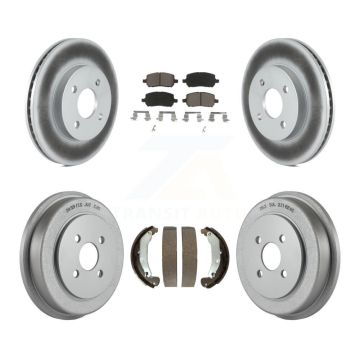 Front Rear Coat Brake Rotors Ceramic Pad Drum Kit For Pontiac Chevrolet Cobalt Saturn Ion KGC-101959