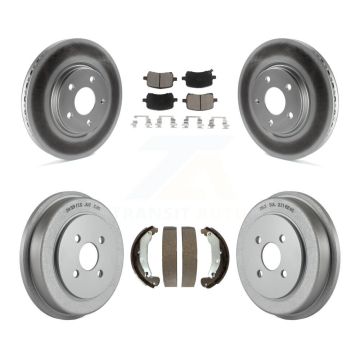 Front Rear Coated Disc Brake Rotors Ceramic Pads And Drum Kit For Pontiac Pursuit KGC-101960