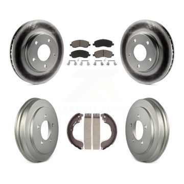Front Rear Coated Disc Brake Rotors Ceramic Pads And Drum Kit For Dodge Caliber KGC-101967