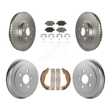 Front Rear Coated Disc Brake Rotors Ceramic Pads And Drum Kit For Toyota Celica KGC-101989