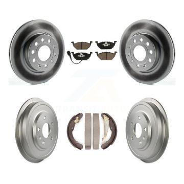 Front Rear Coated Disc Brake Rotors Ceramic Pads And Drum Kit For Volkswagen Jetta KGC-101995