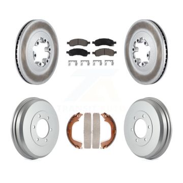 Front Rear Coated Disc Brake Rotor Ceramic Pad Drum Kit For Chevrolet Colorado GMC Canyon KGC-101997