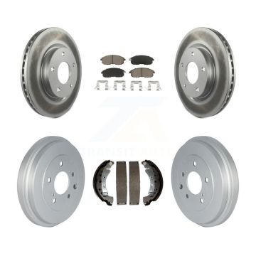 Front Rear Coated Disc Brake Rotors Ceramic Pads And Drum Kit For Nissan Sentra KGC-102002