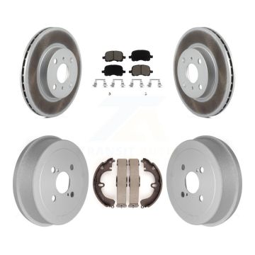 Front Rear Coated Disc Brake Rotors Ceramic Pads And Drum Kit For Toyota Corolla KGC-102004