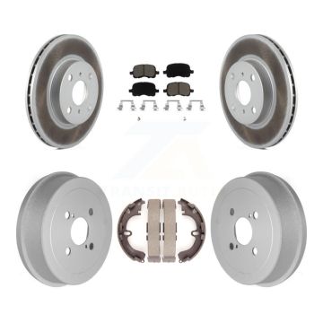 Front Rear Coat Disc Brake Rotors Ceramic Pad Drum Kit For Toyota Corolla Chevrolet Prizm KGC-102005