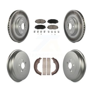 Front Rear Coated Disc Brake Rotors Ceramic Pads And Drum Kit For Toyota Corolla KGC-102013